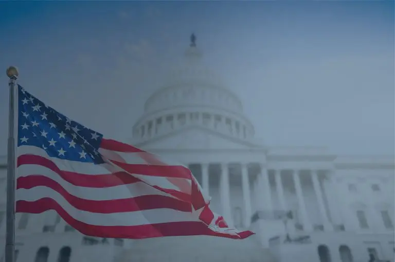 US Capitol and Flag